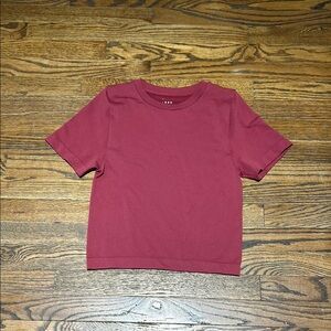 Nylon Crop Top - Maroon / Red